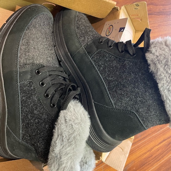 TIOSEBON Women's Winter Snow Ankle Boots-Fur Lined Anti-Slip On Resistant size 7 - Picture 3 of 5